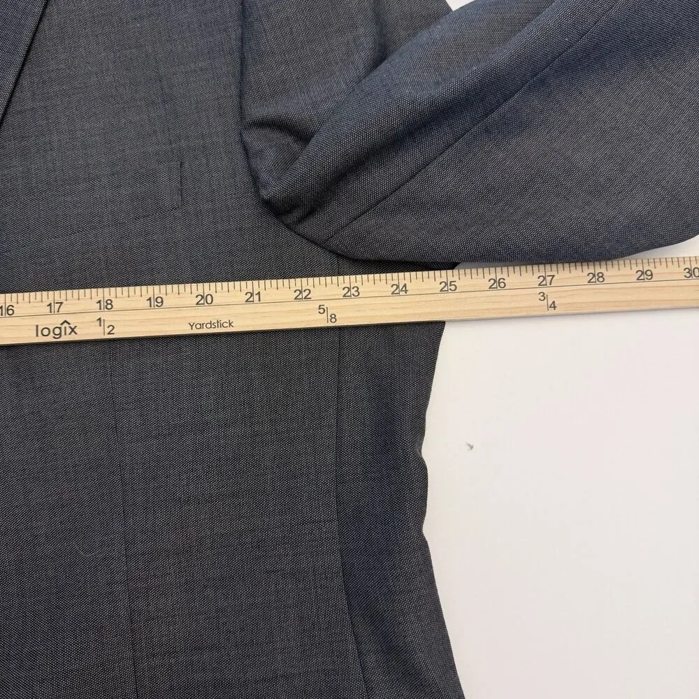 Lauren Ralph Lauren Mens 2 Piece Gray Suit 48L 40x28 Wool Blend Pleated Pants